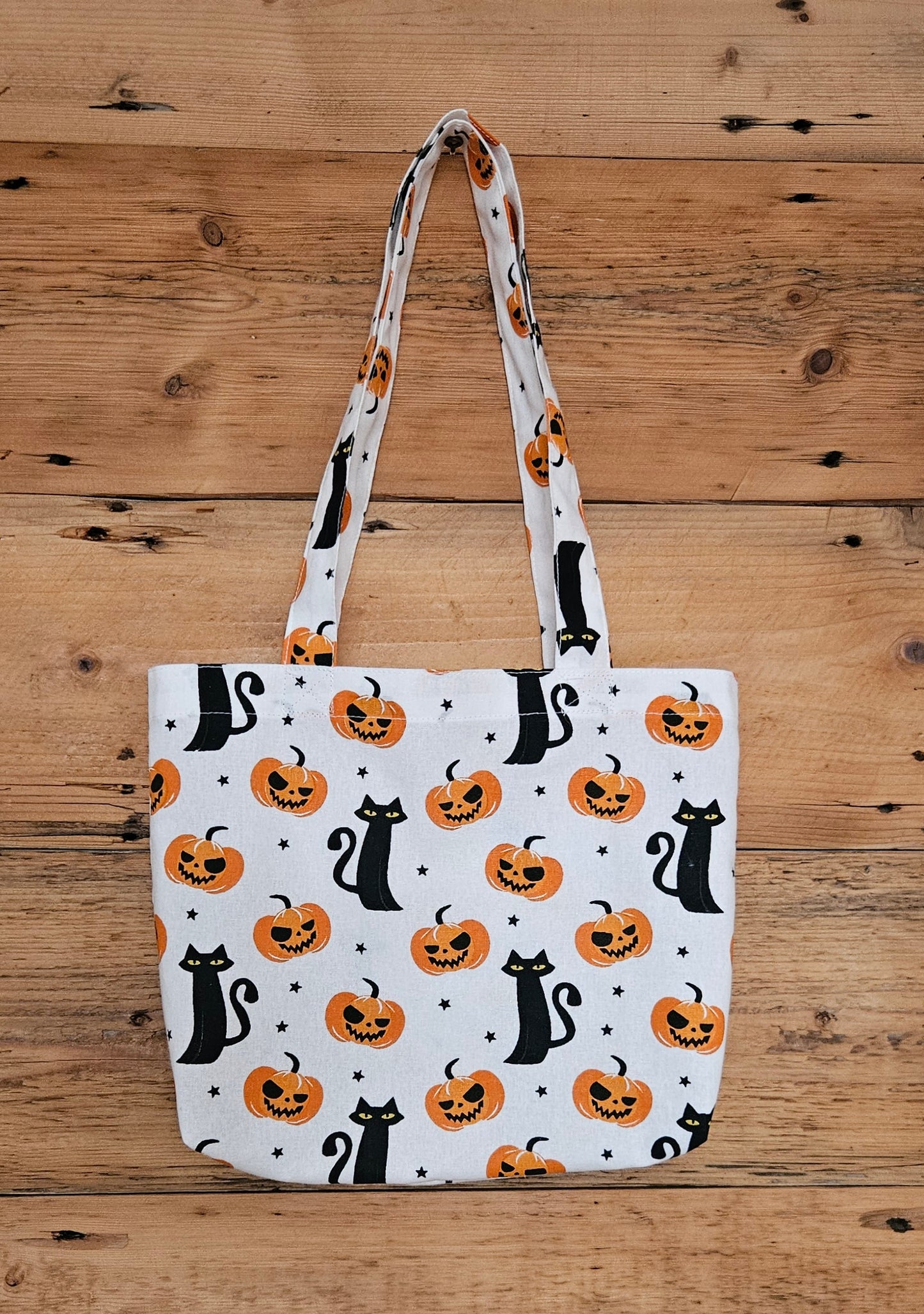 Handmade Pumpkin and Cat Trick or Treat Bag