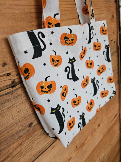 Handmade Pumpkin and Cat Trick or Treat Bag