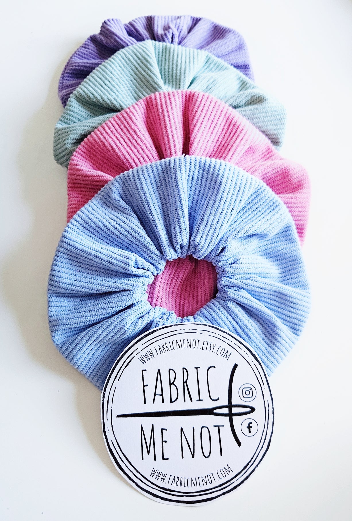 Handmade Cord Scrunchies | Super Soft | Pastel Colour Selection