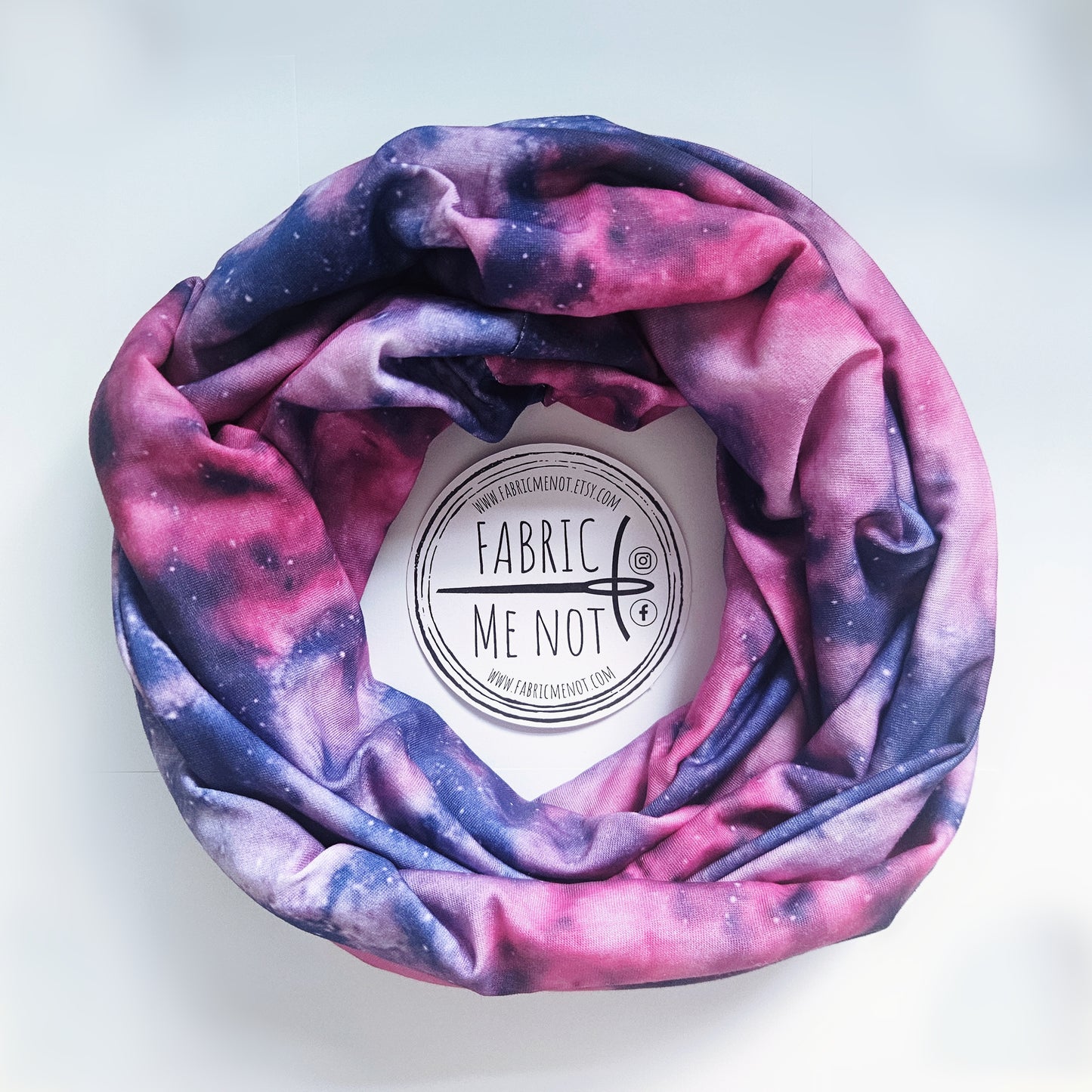 Galaxy Space Pink and Purple Premium Print 100% Knitted Cotton Infinity Scarf