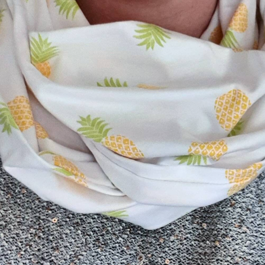 Pineapples 100% Knitted Cotton Infinity Scarf