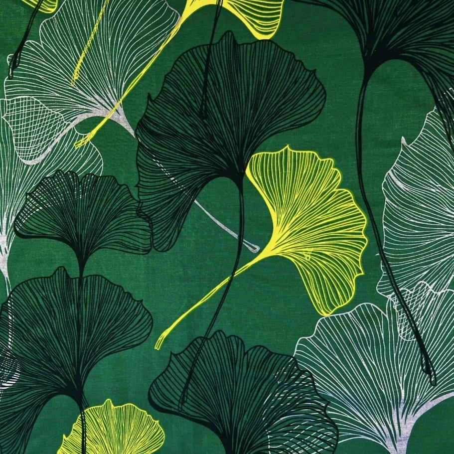 Ginkgo Leaves 100% Cotton 80cm x 160cm Piece