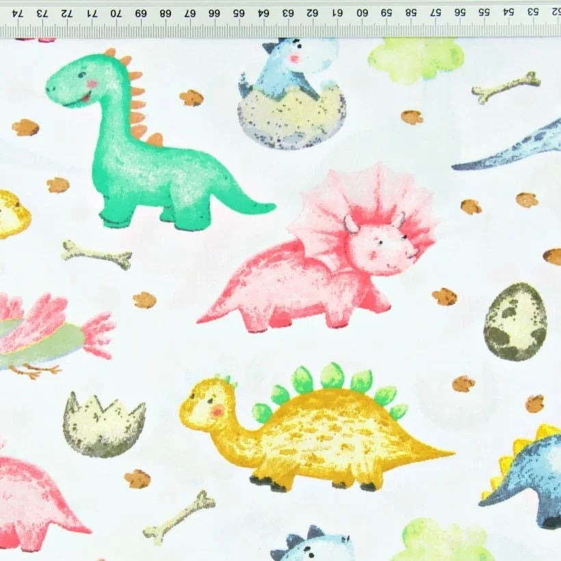 Dinos 100% Cotton 45cm x 160cm Piece