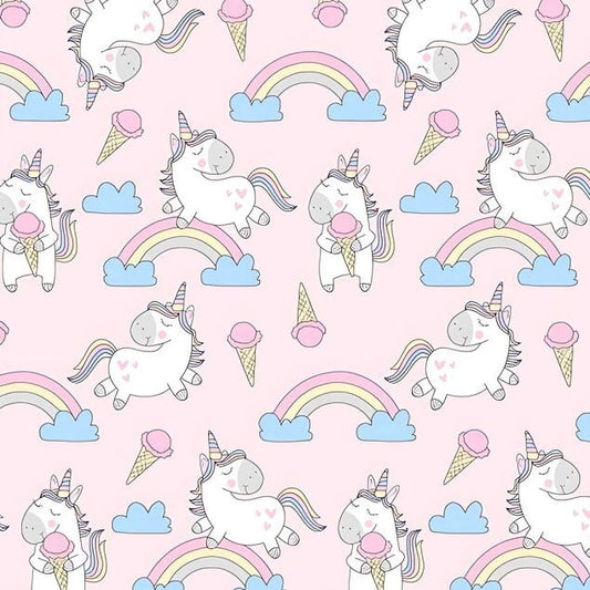 Unicorns and Rainbows 100% Cotton 78cm x 160cm Piece