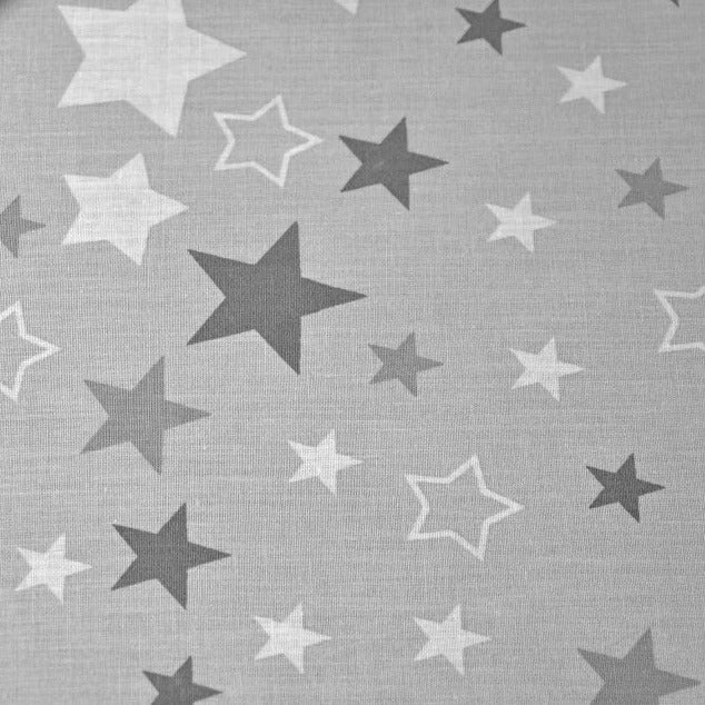 Stars on Grey 100% Cotton 98cm x 160cm Piece