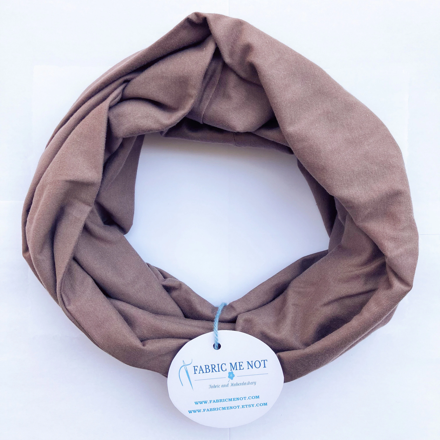 Mocha Plain 100% Knitted Cotton Infinity Scarf