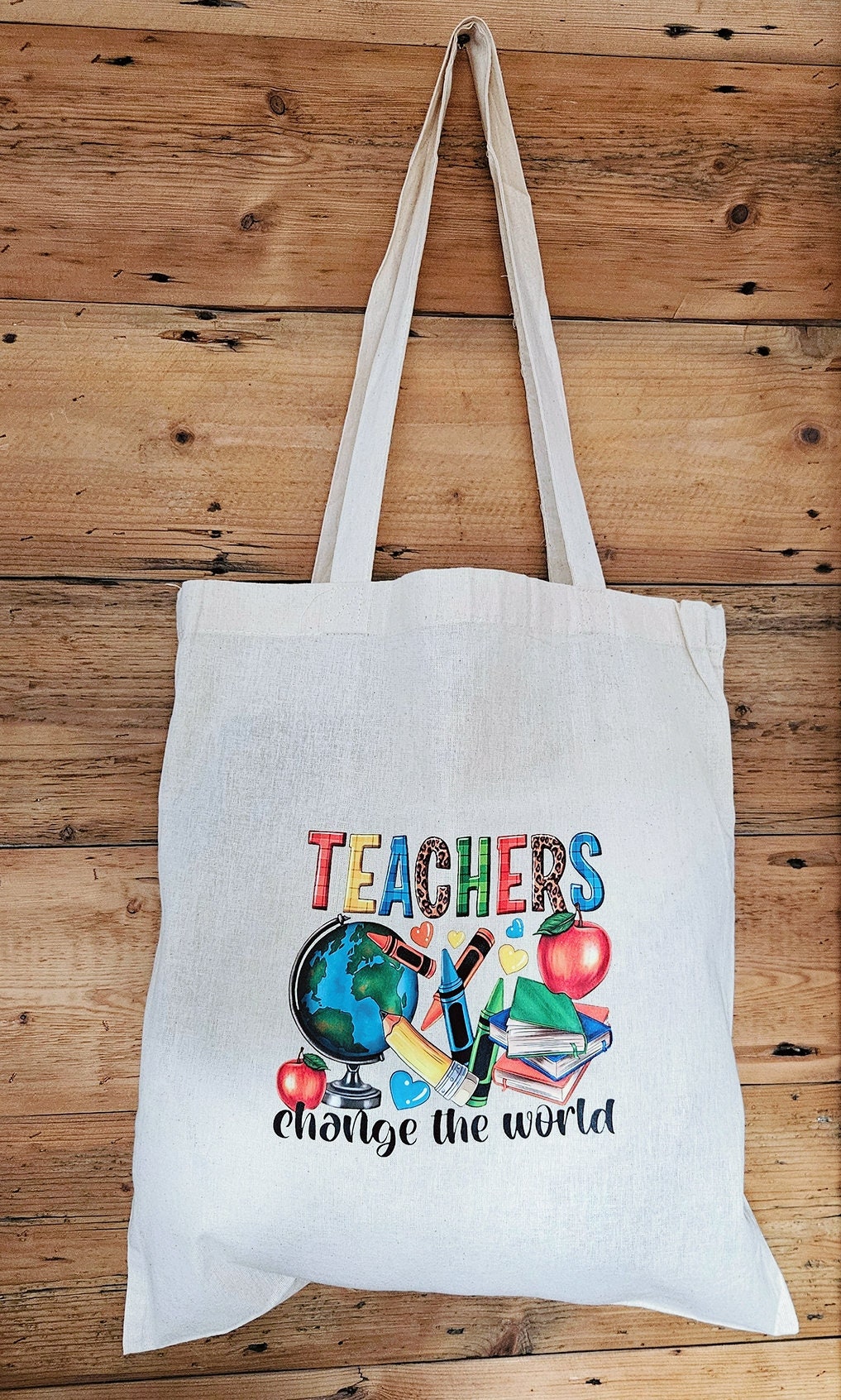 Teacher Tote Bag | Size 38cm x 40cm | Natural Cotton Bag | Teacher Gift | Gift Ideas | End Of Year Gifts