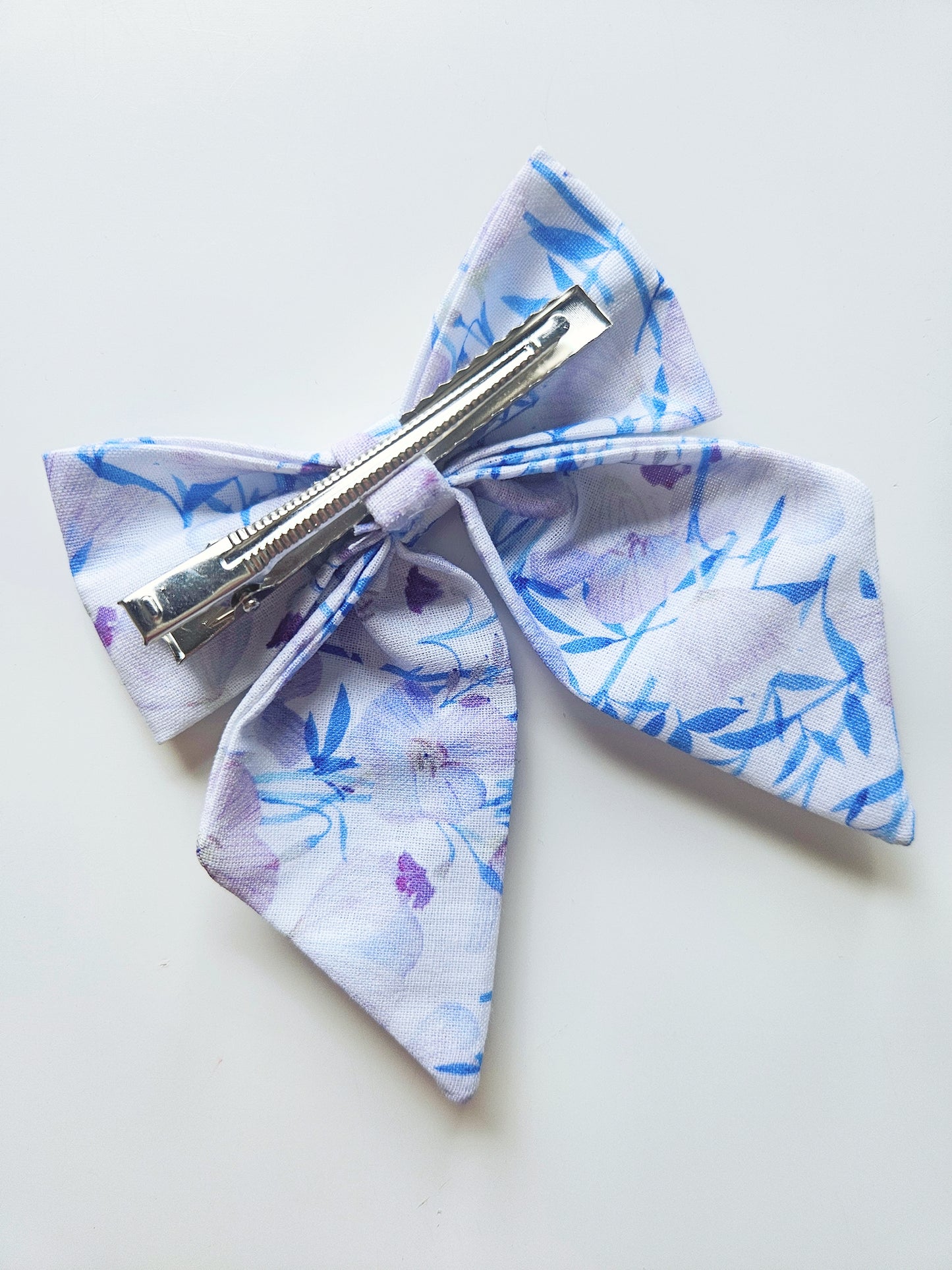 Handmade Bow Tie Clip with Tails | Lilac Poppy Design | Pack of 2