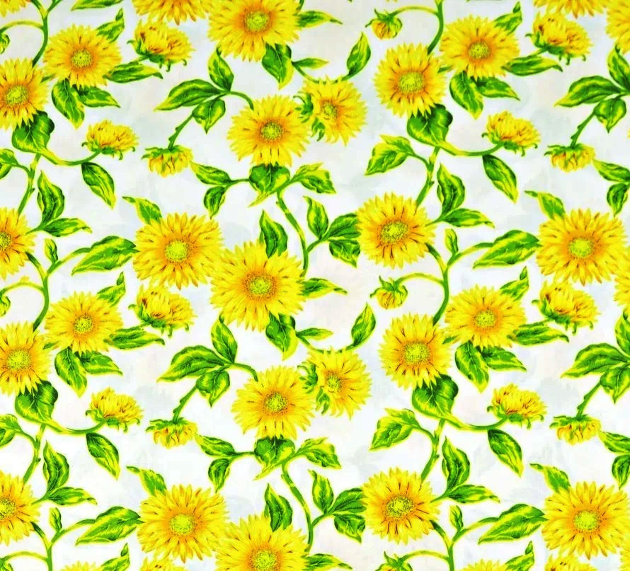 Sunflower 100% Cotton Fabric Sold by Half a Meter