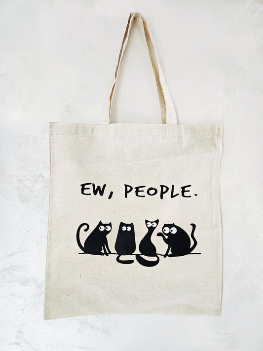 Ew, People Tote Bag Natural Cotton Size 38cm x 40cm